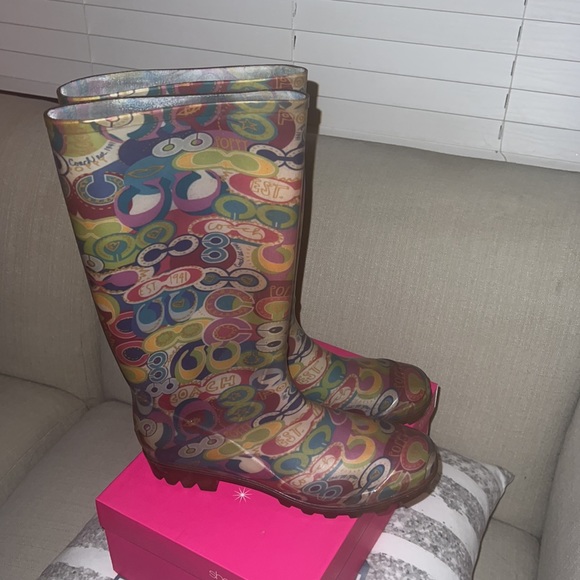 Coach Shoes - Coach Poppy RainBoots -Size 9